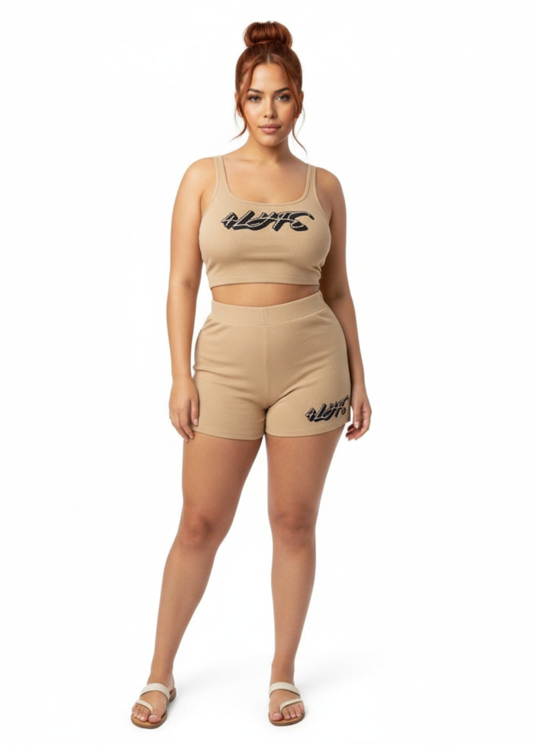 4LYFE CROPPED TANK & SHORTS 2 PIECE