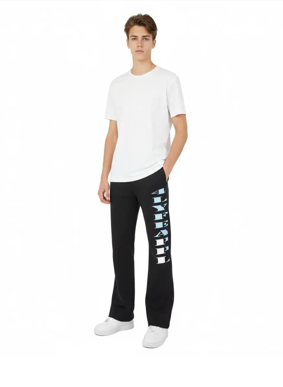 4LYFE BLACK STACKED SWEATS