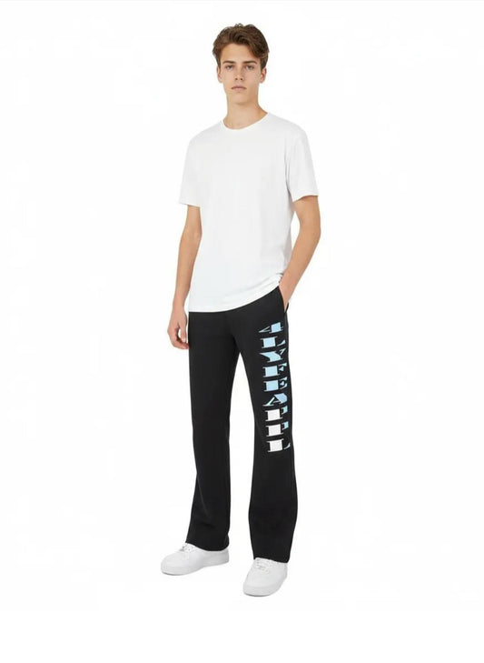 4LYFE BLACK STACKED SWEATS