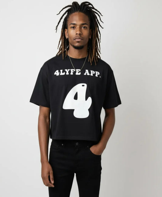 4 of spade cropped boxy tee