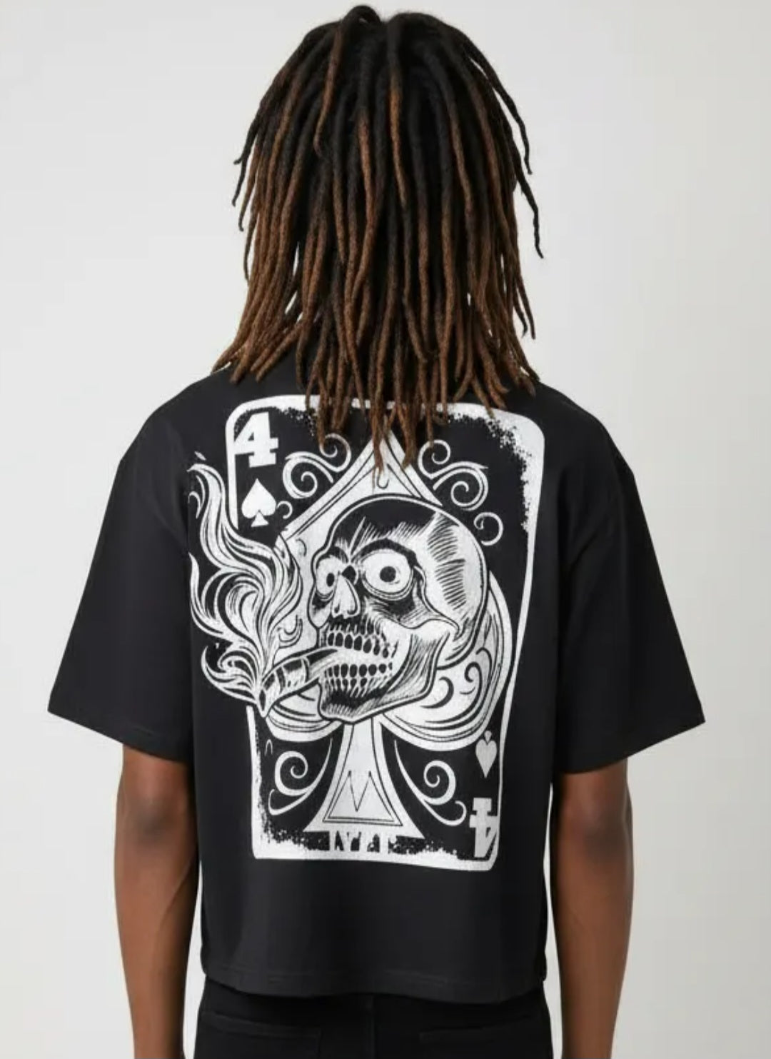 4 of spade cropped boxy tee